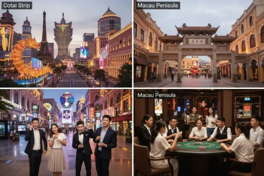 Котай Стрип vs полуостров Макао: где лучше играть новичку